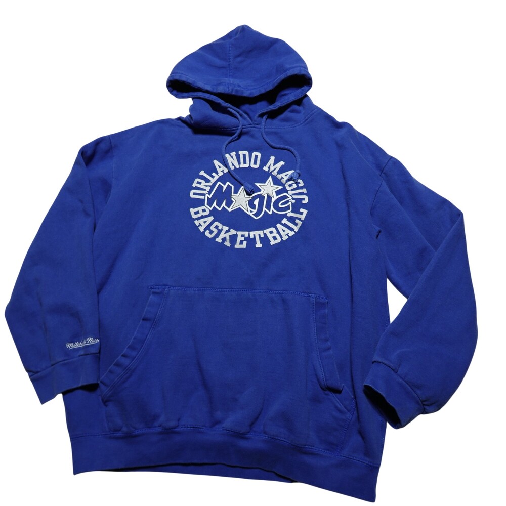 Orlando Magic Hoodie Sweatshirt Mens XL Tall Blue NBA Basketball Mitchell & Ness
